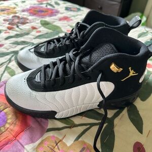 Kids Black and White High-Top Sneakers